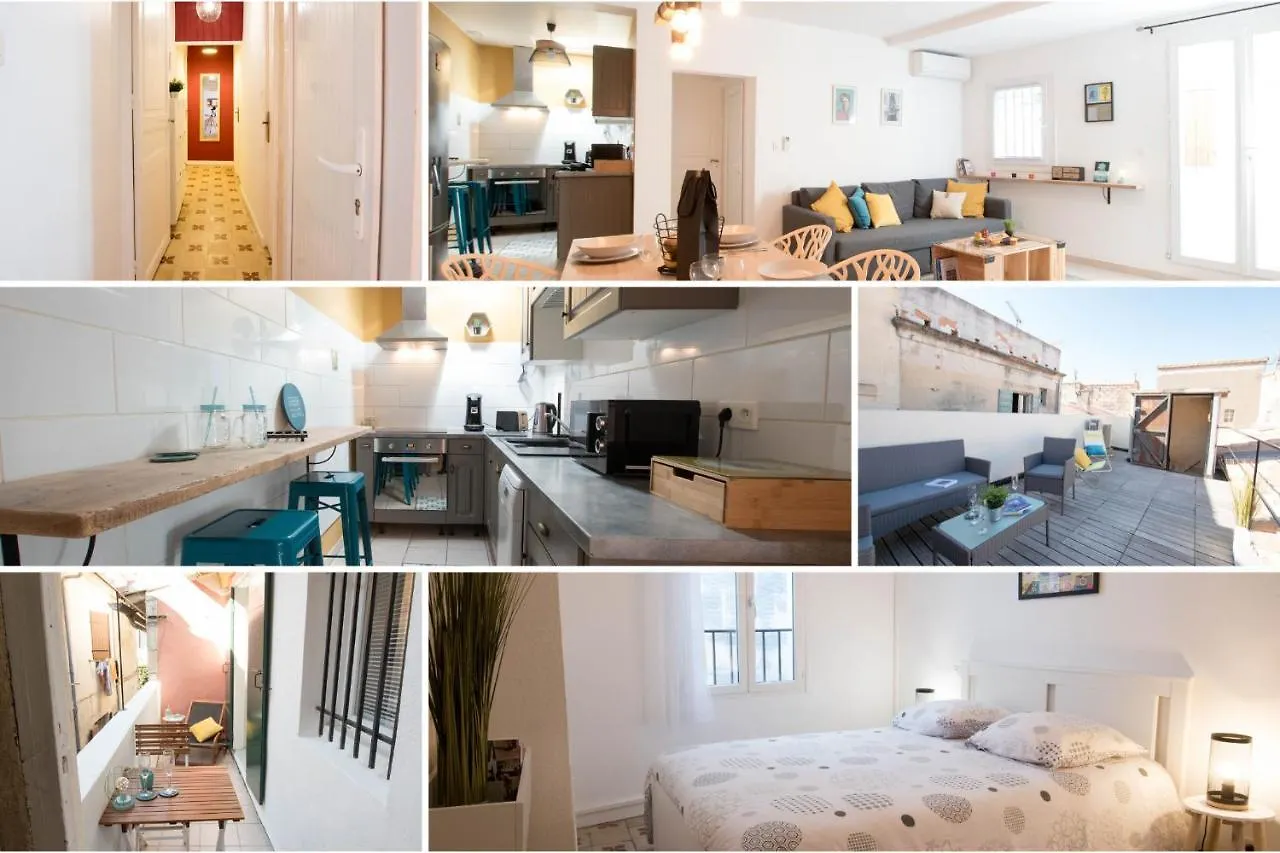 Appartement Duplex Liberté-Grande Terrasse-Clim-Quartier Roquette à Arles